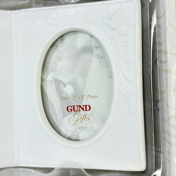 Gund Gifts Hearts United Porcelain 25th Anniversary Wedding Picture Frame 60556 - Picture 3 of 5